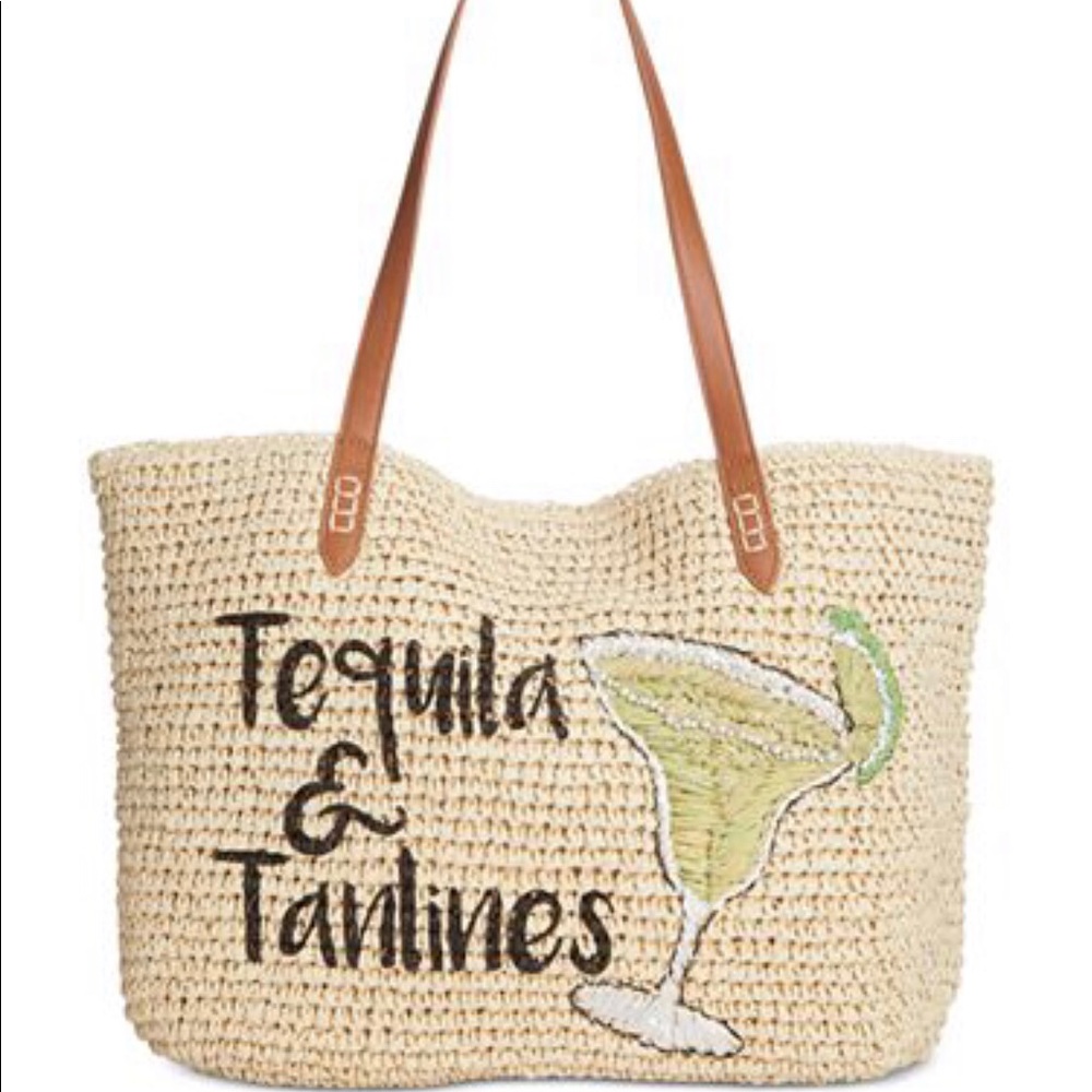 Inc tropical straw tote
